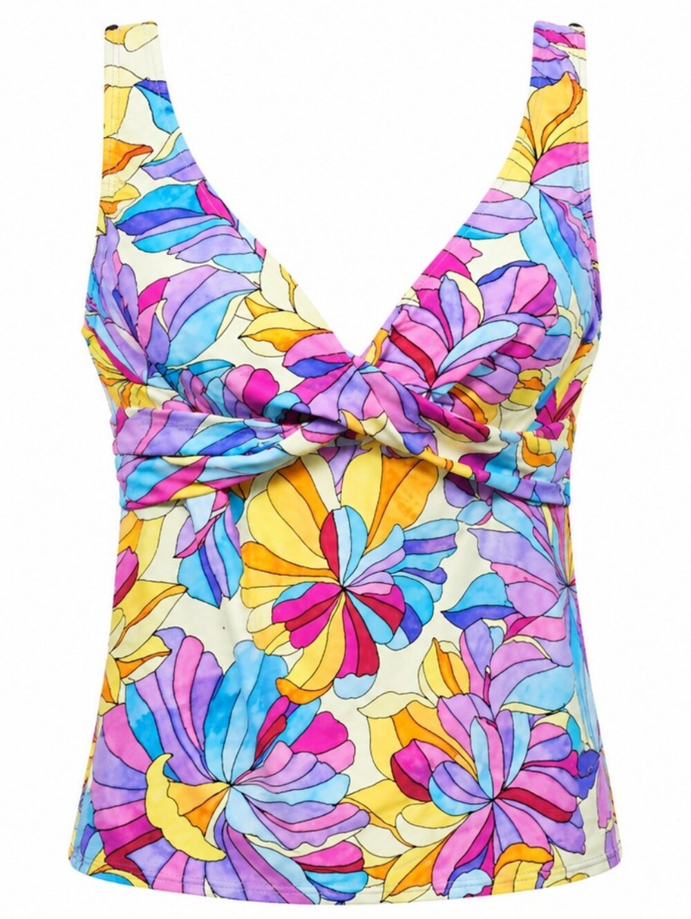 Sunsets Elsie Tankini Swim Top 36D 38C Opalescent Floral Underwire NWT